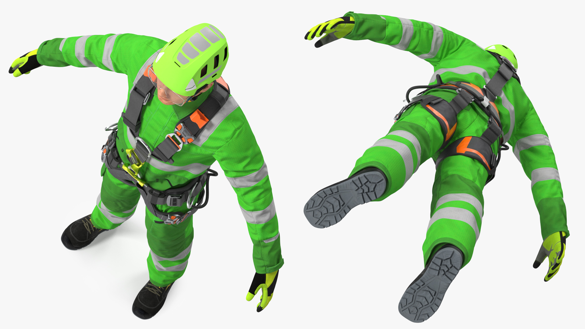 3D High Altitude Alpinist Worker Rigged