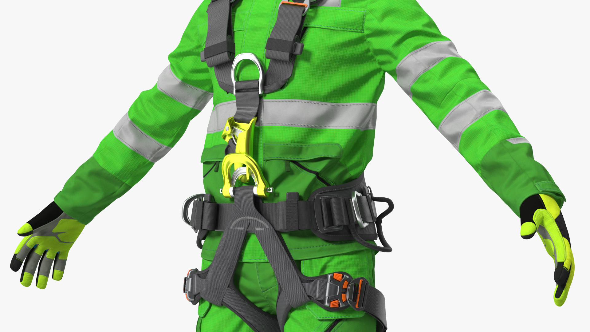 3D High Altitude Alpinist Worker Rigged