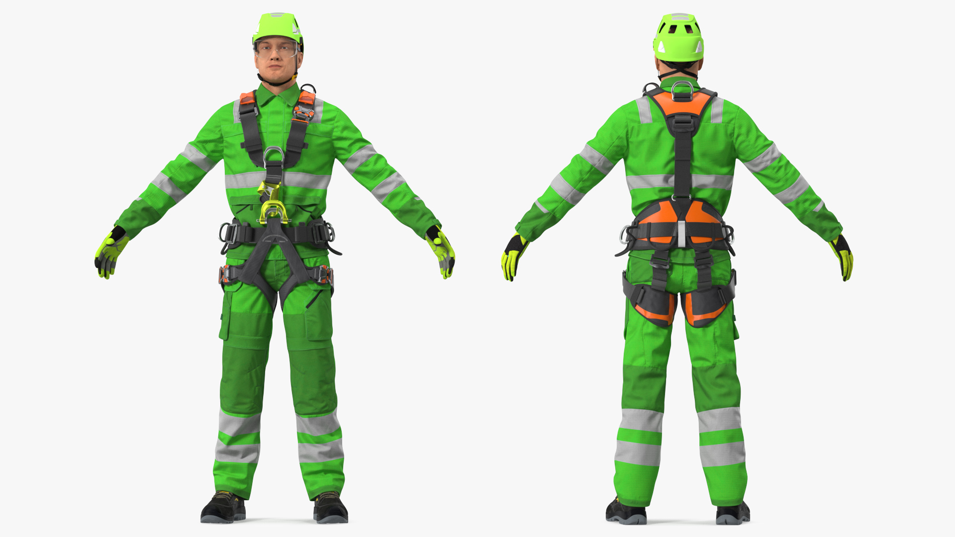 3D High Altitude Alpinist Worker Rigged