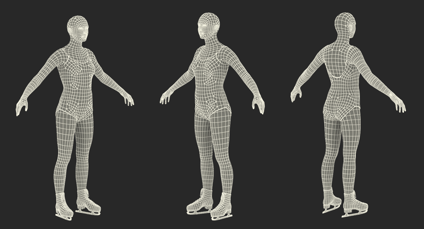 3D model Female Figure Skater