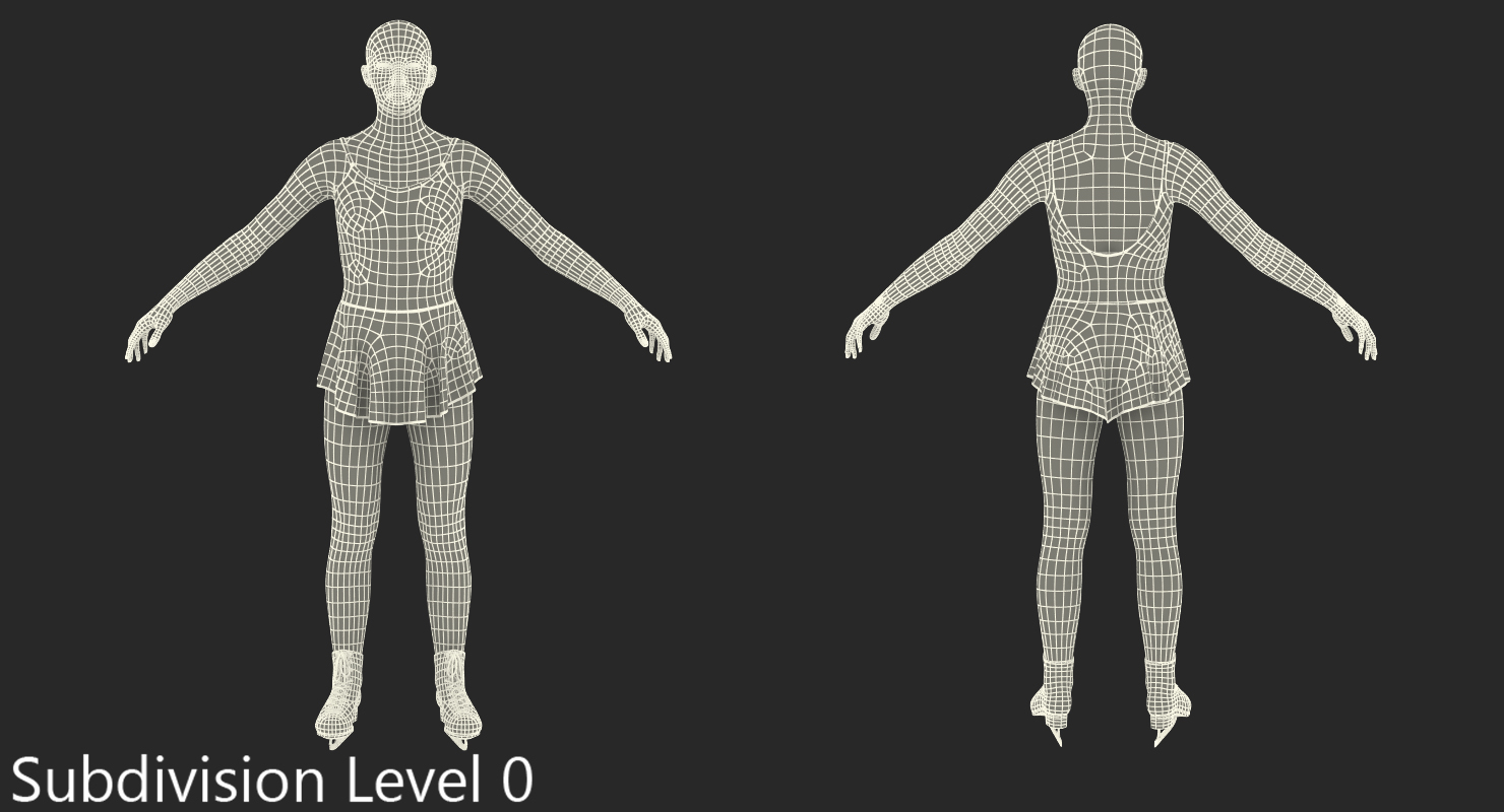 3D model Female Figure Skater