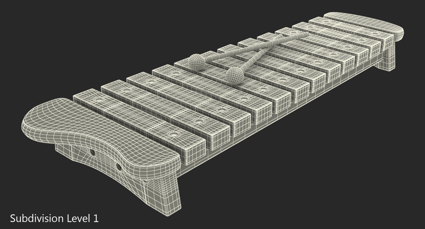 Xylophone 3D model