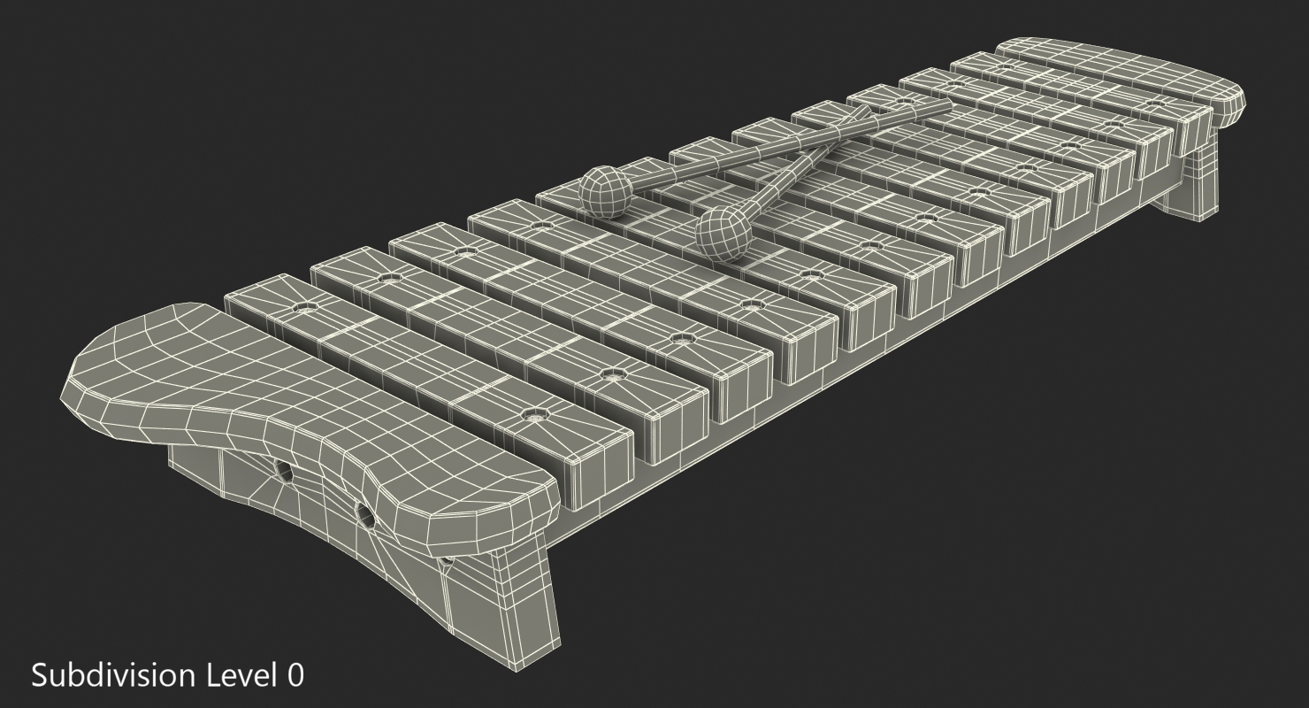 Xylophone 3D model