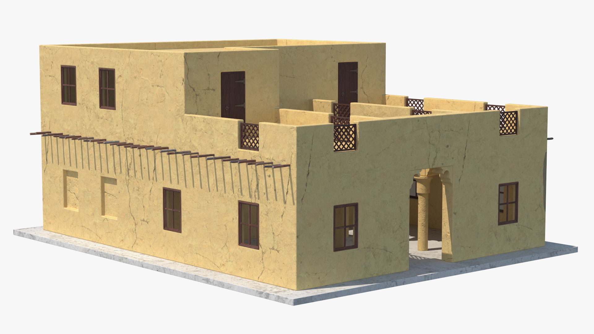 3D Middle Eastern Adobe House