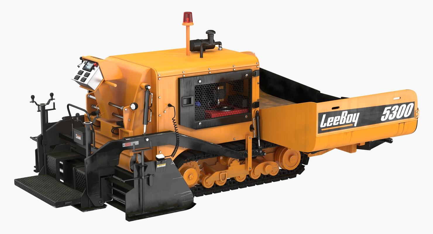 Asphalt Paver LeeBoy 5300 Rigged 3D