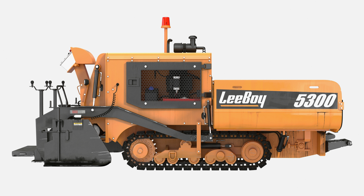 Asphalt Paver LeeBoy 5300 Rigged 3D