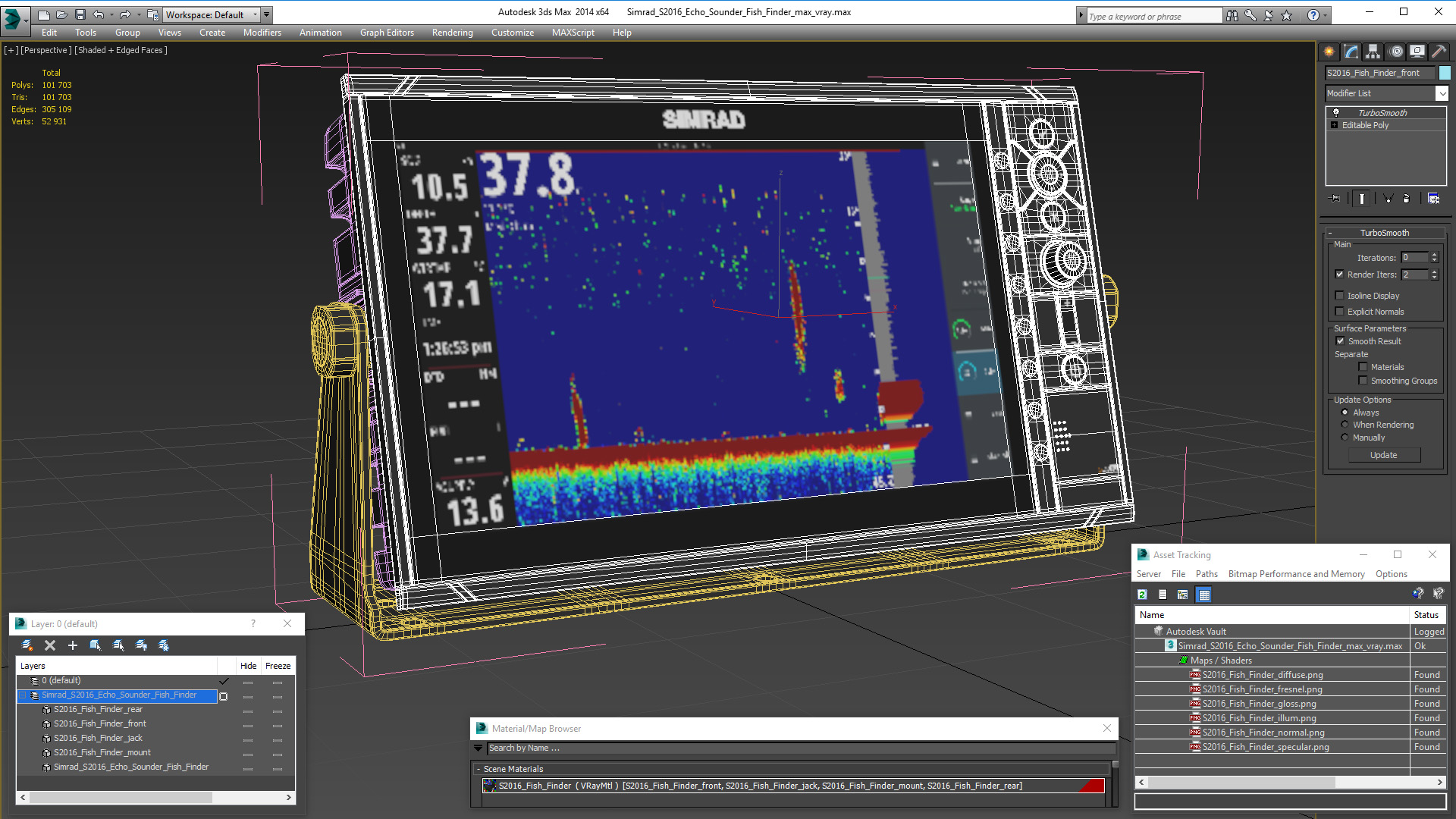 Simrad S2016 Echo Sounder Fish Finder 3D