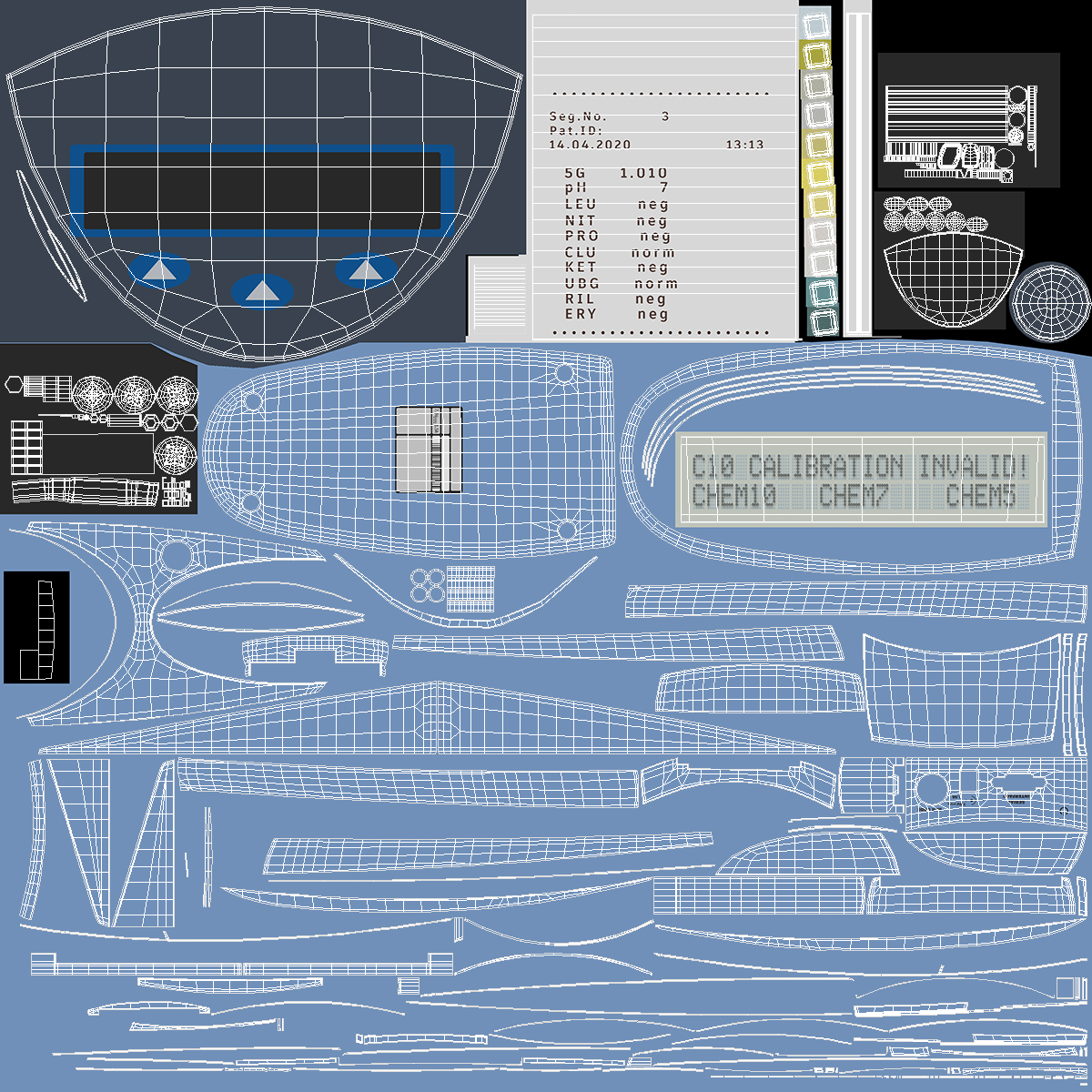 3D model Small Semi Automated Urine Analyzer