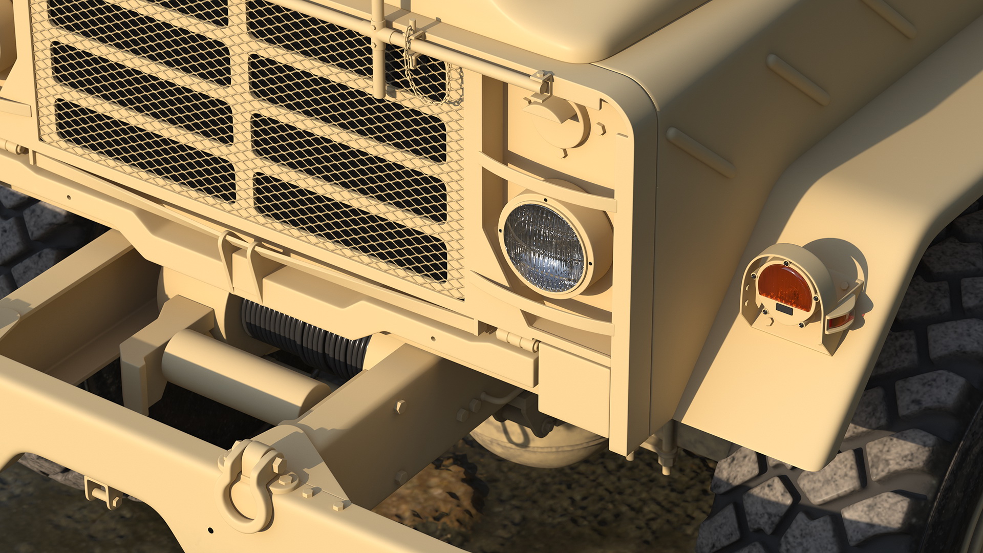 3D M939 Military Cargo Truck Light