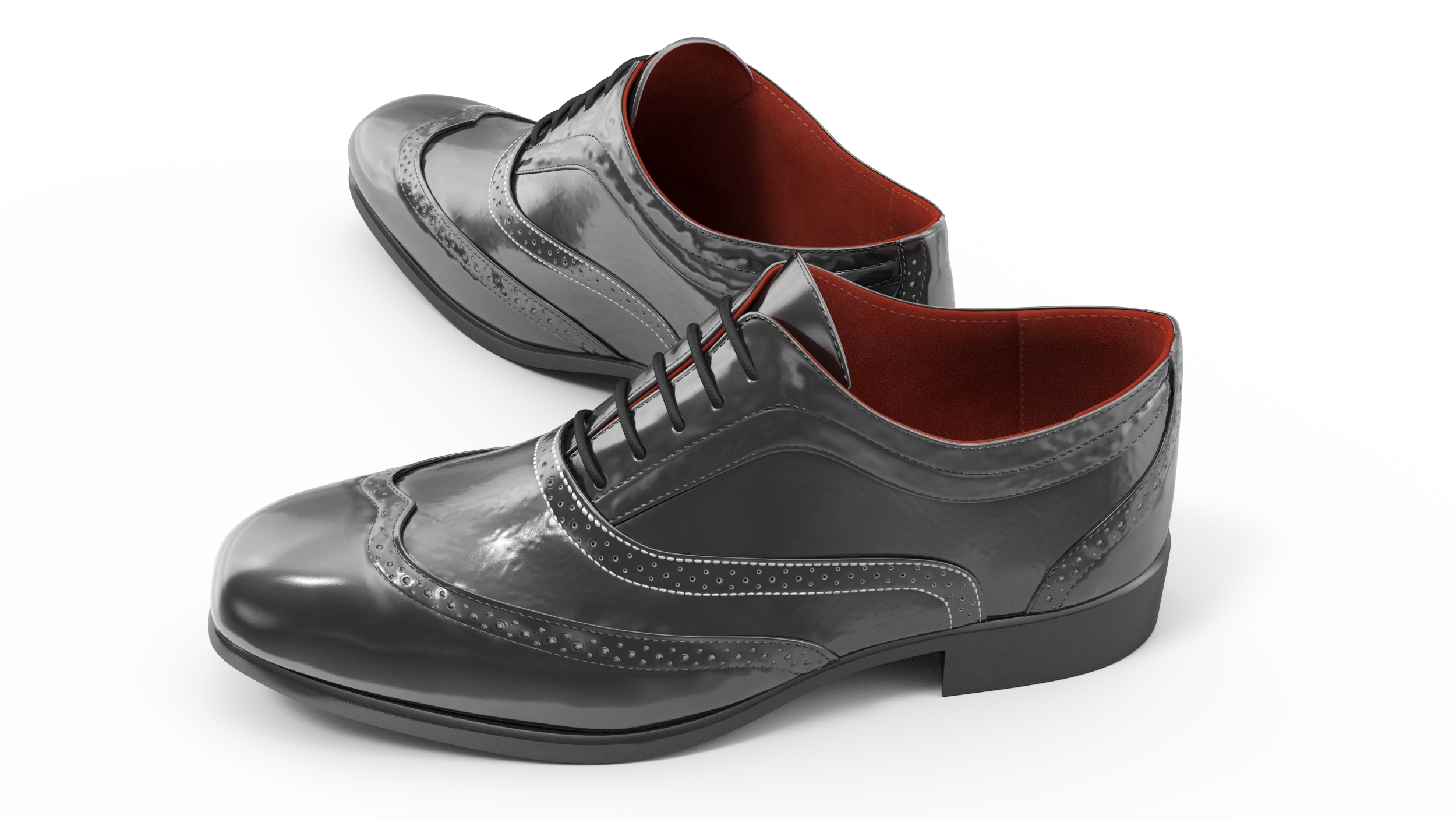 Classic Mens Dress Shoes 3D model