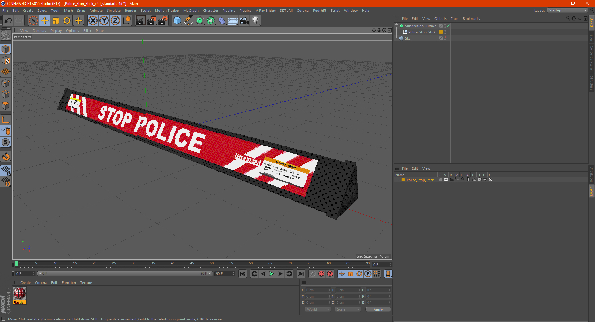 Police Stop Stick 3D