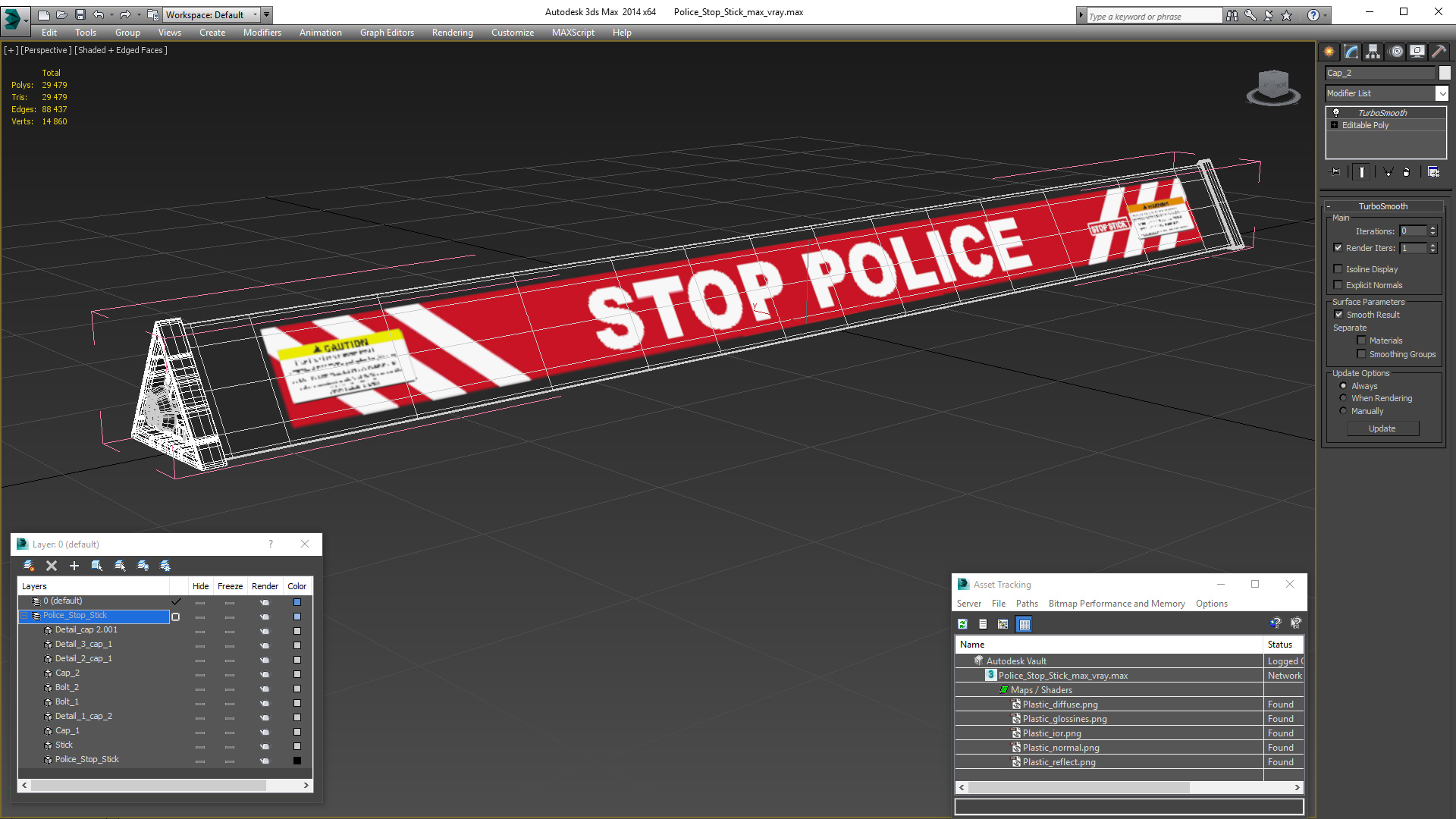 Police Stop Stick 3D