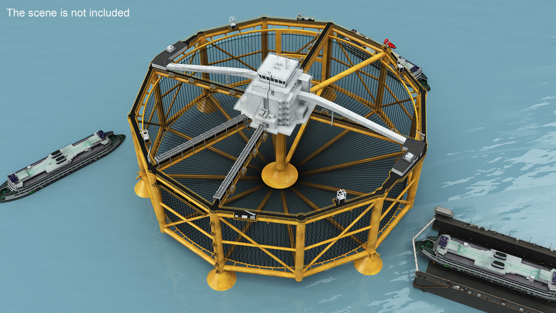 3D model Ocean Farm 1 Offshore Fishfarm