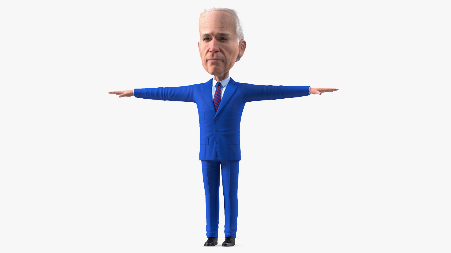 Cartoon Joe Biden T Pose 3D model