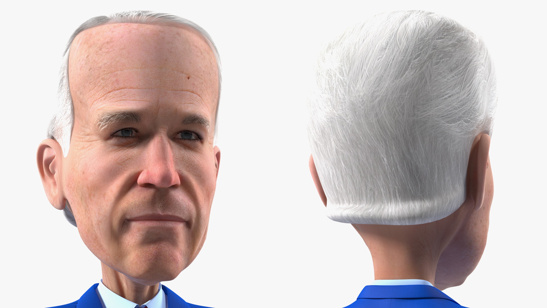 Cartoon Joe Biden T Pose 3D model