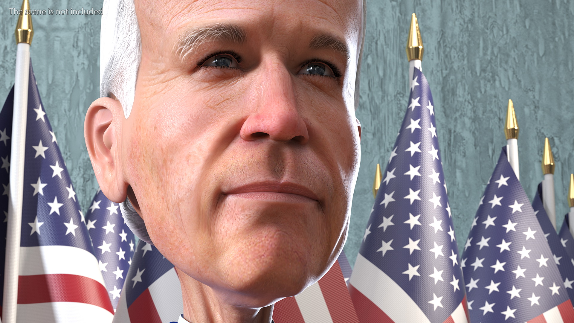 Cartoon Joe Biden T Pose 3D model