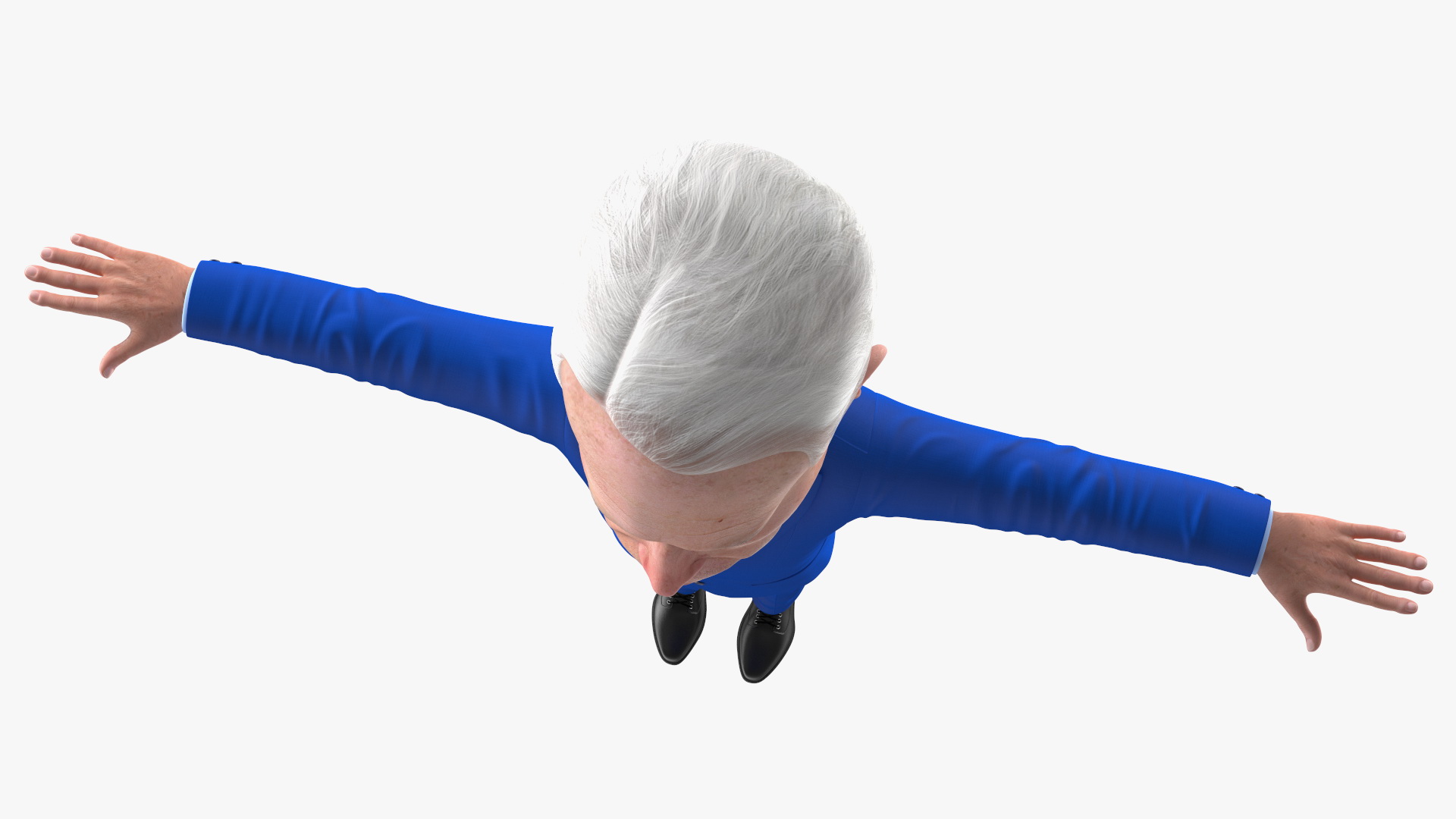 Cartoon Joe Biden T Pose 3D model