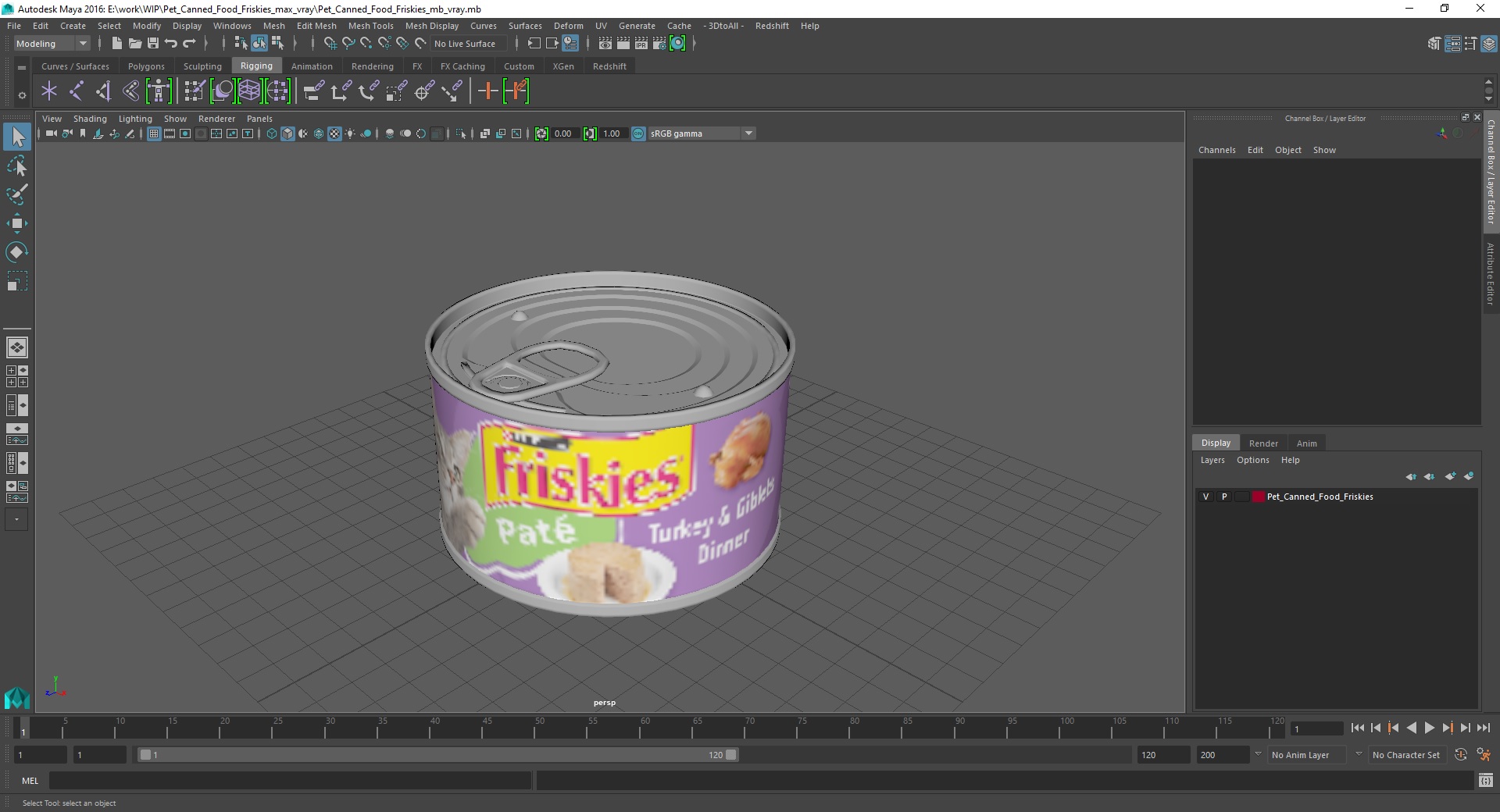 Pet Canned Food Friskies 3D model