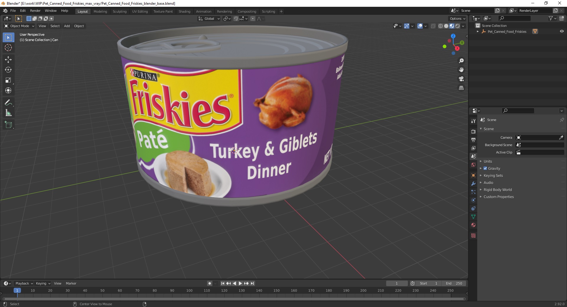 Pet Canned Food Friskies 3D model