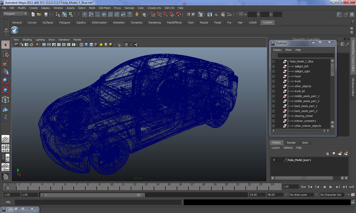 3D Tesla Model Y model