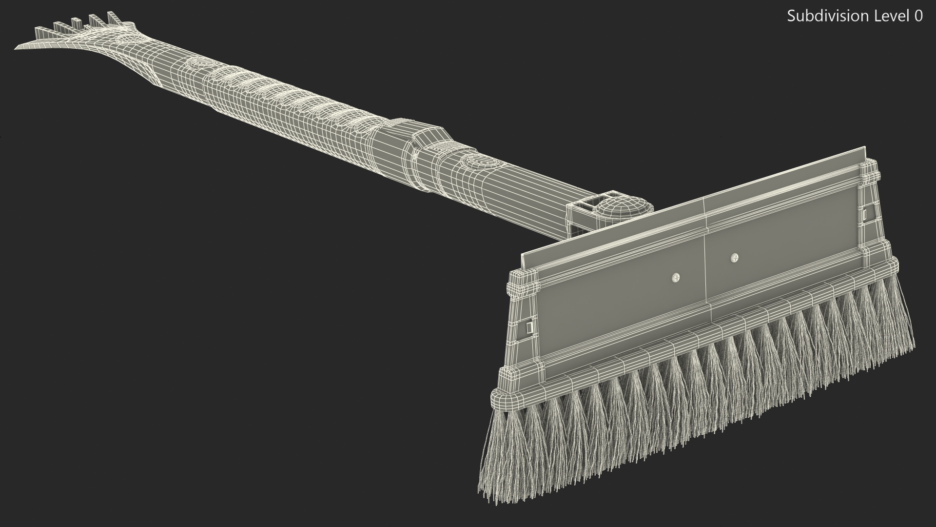 3D Extendable Snow Brush Ice Scraper model