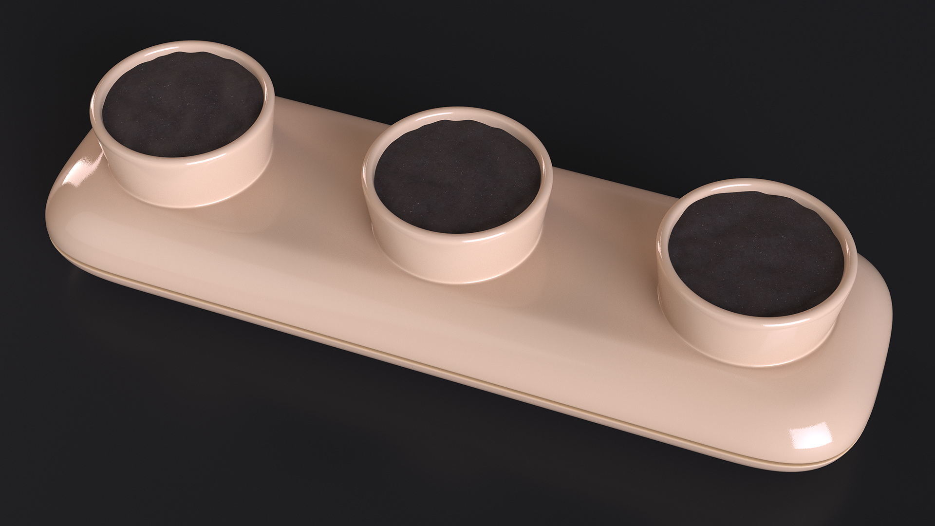 3D Ceramic Trio Pot Sagaform Beige