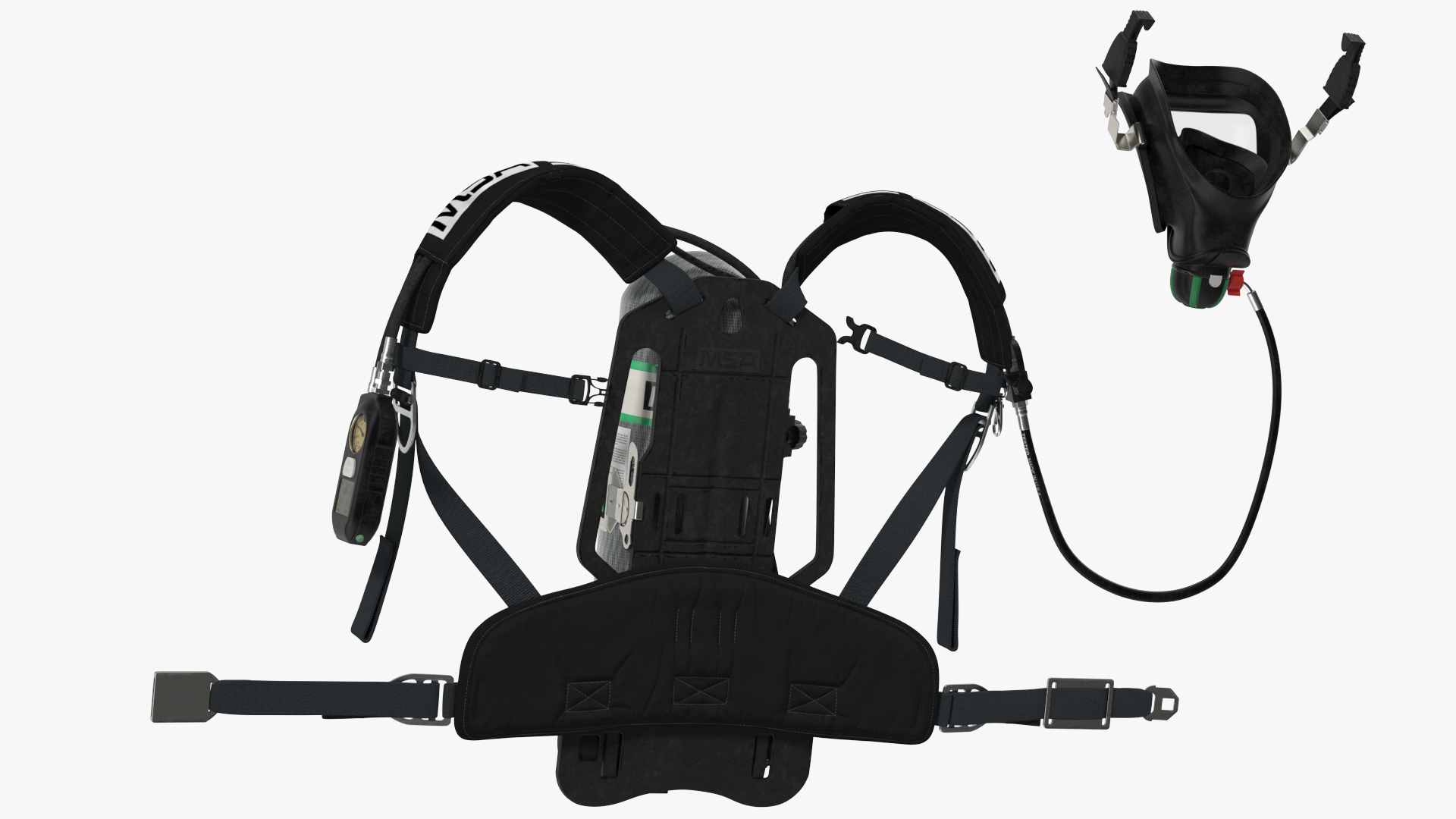 MSA G1 SCBA Respiratory Equipment Set 3D