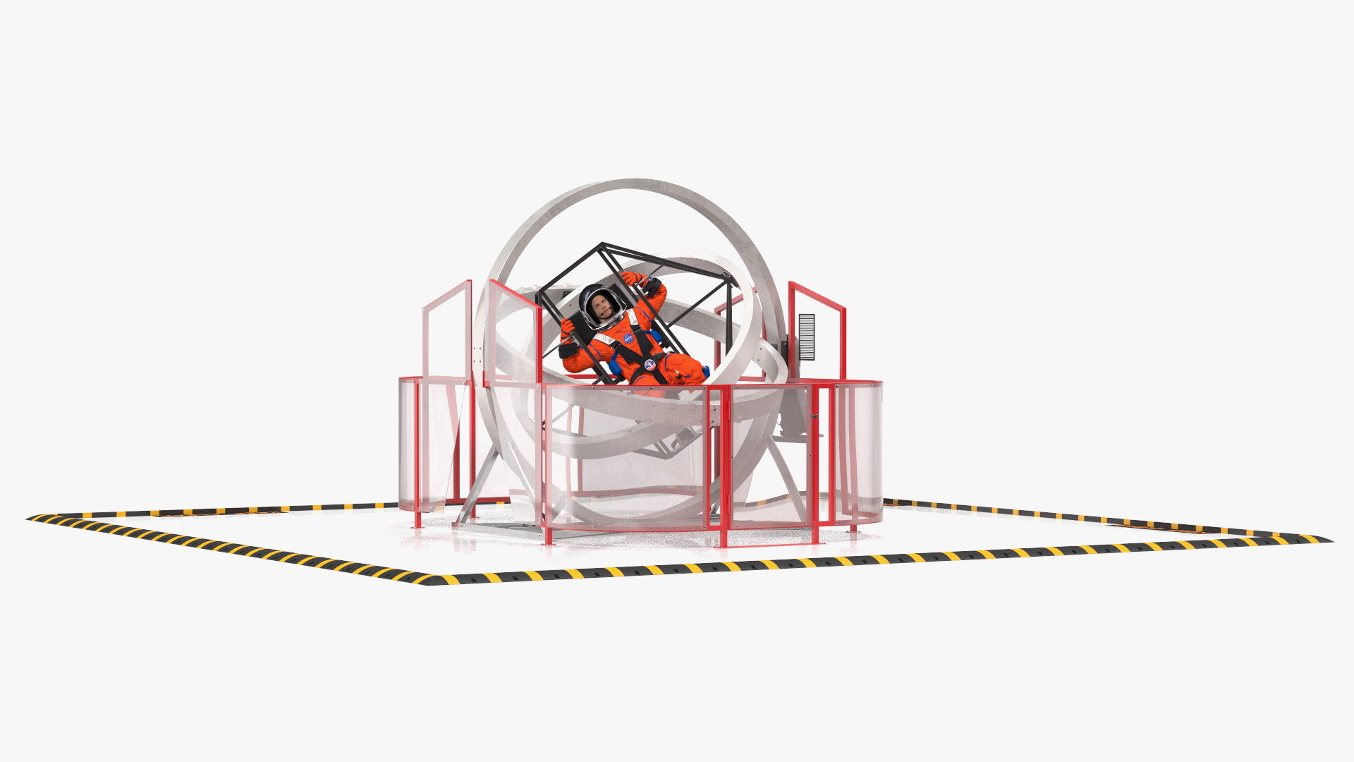 3D Astronaut NASA in Multi Axis Simulator model