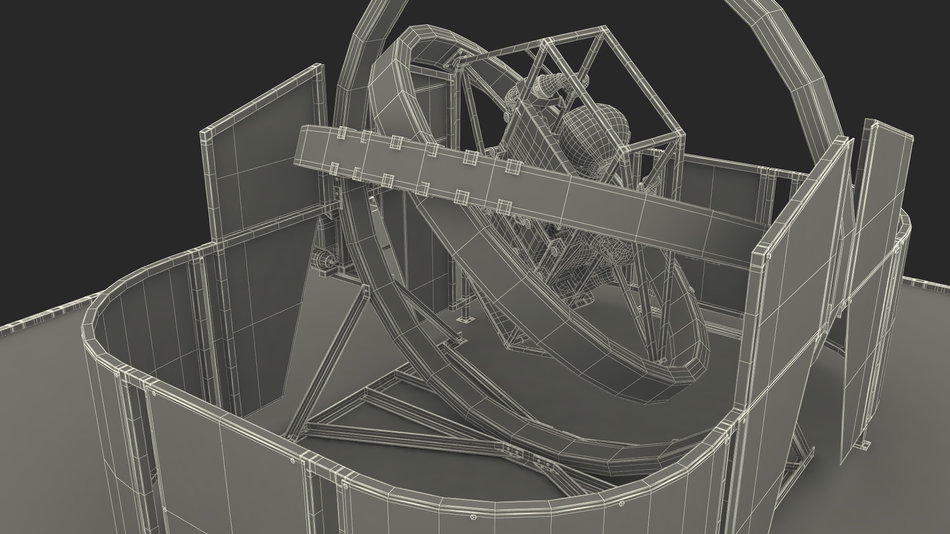 3D Astronaut NASA in Multi Axis Simulator model