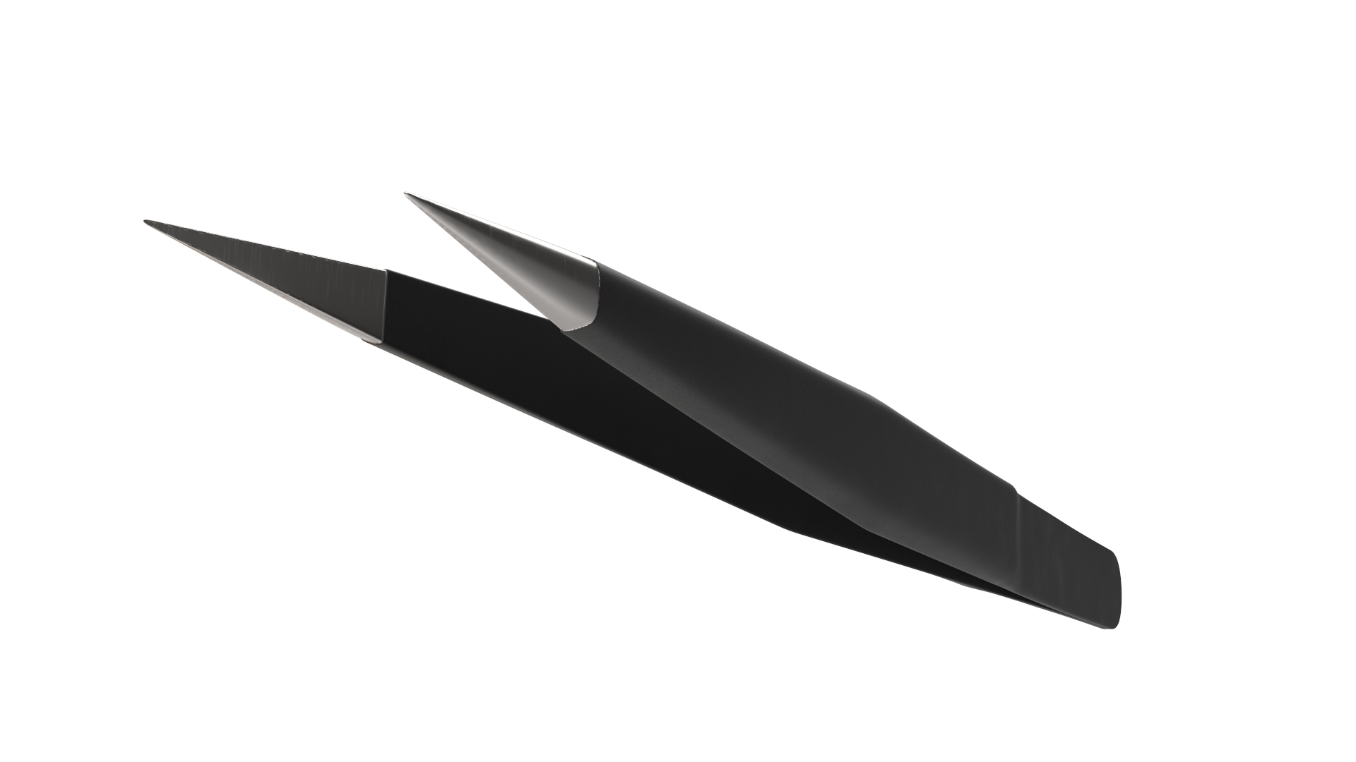 Pointed Tweezers Black 3D