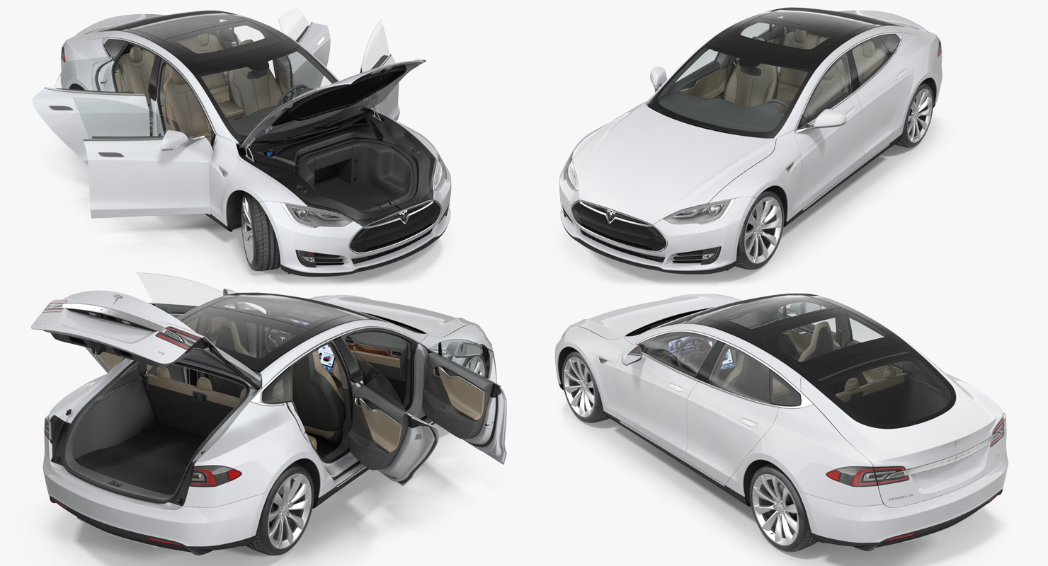 3D Tesla Model S 75 2015