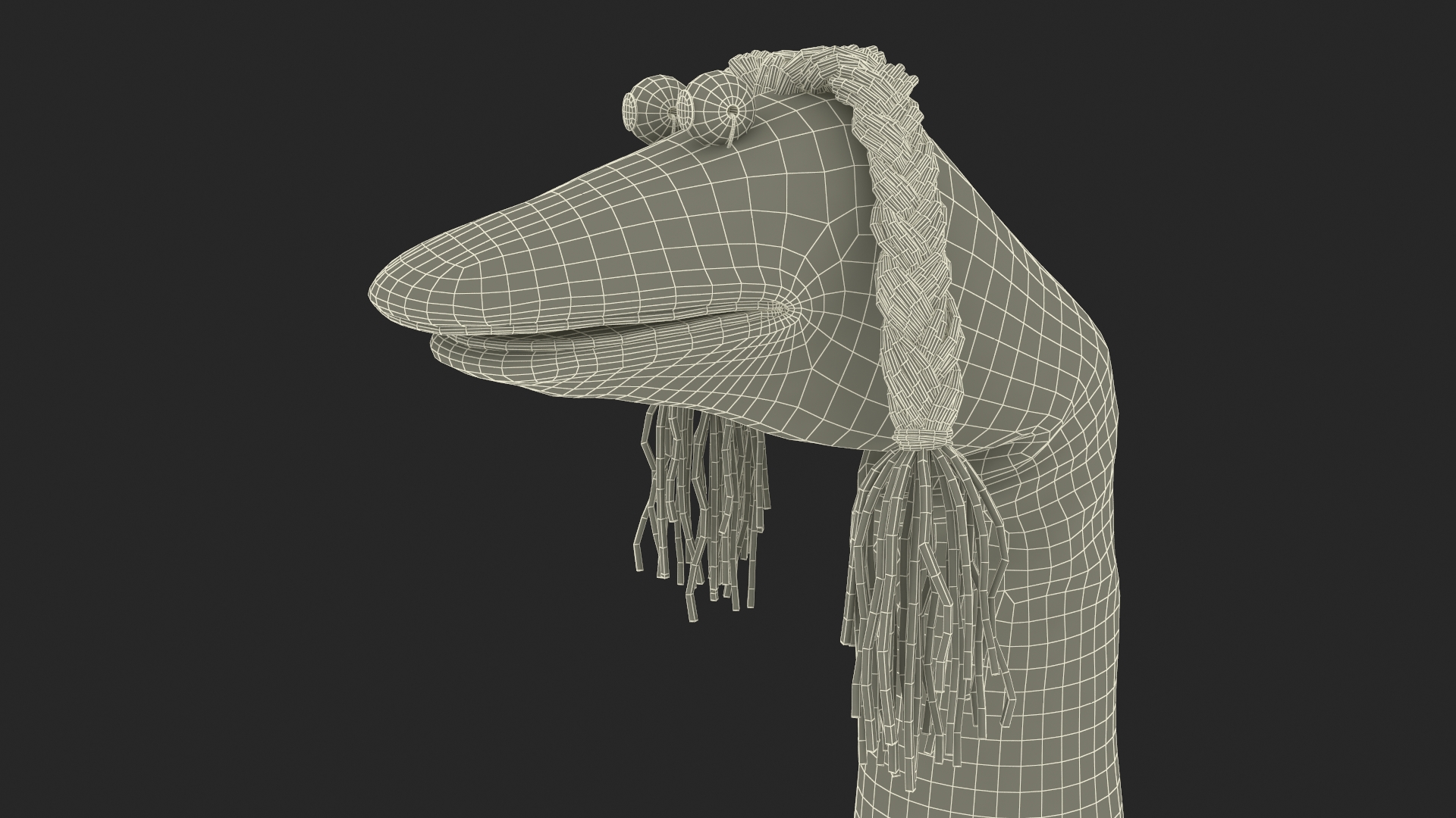 Sock Puppet Girl Pink Rigged for Cinema 4D 3D