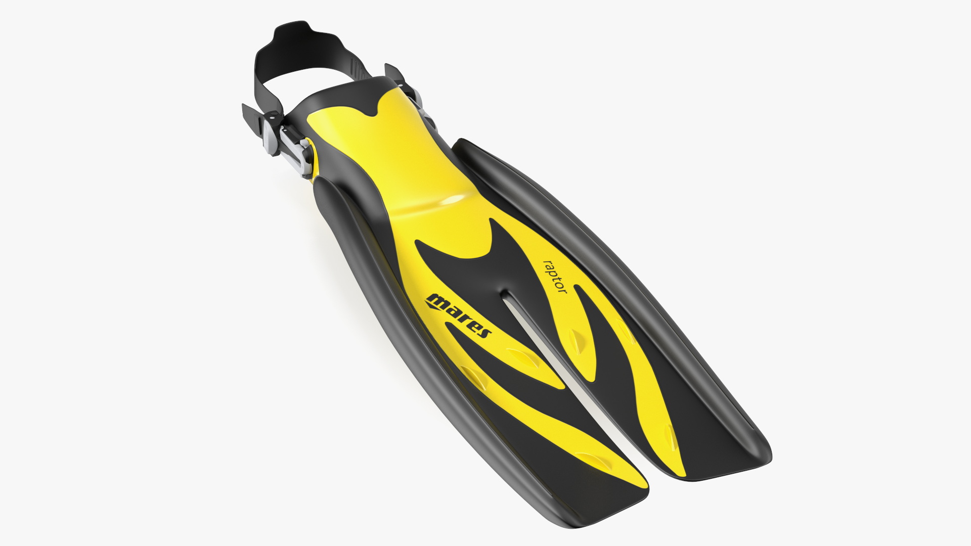 3D Open Heel Split Fin Yellow