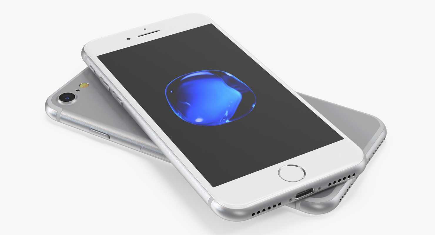 3D model IPhone 7 Silver