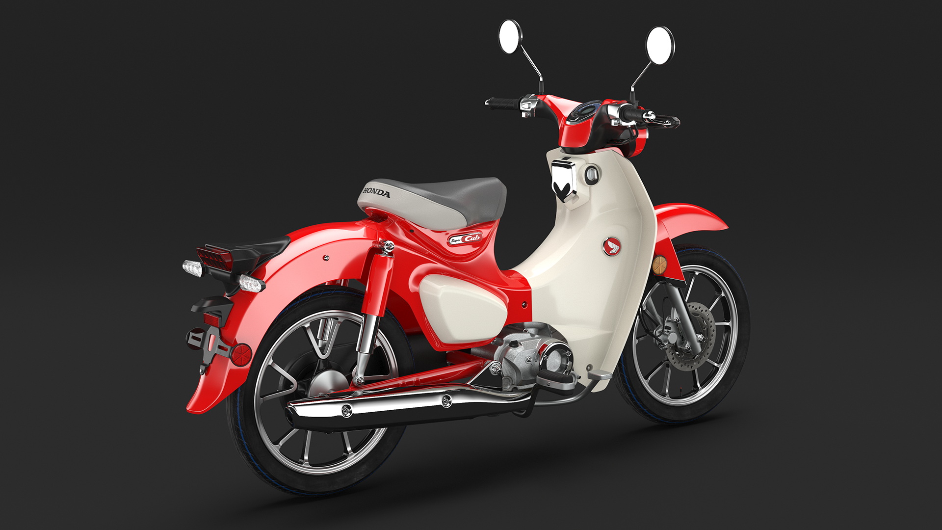 Scooter Honda Super Cub 2024 Red 3D