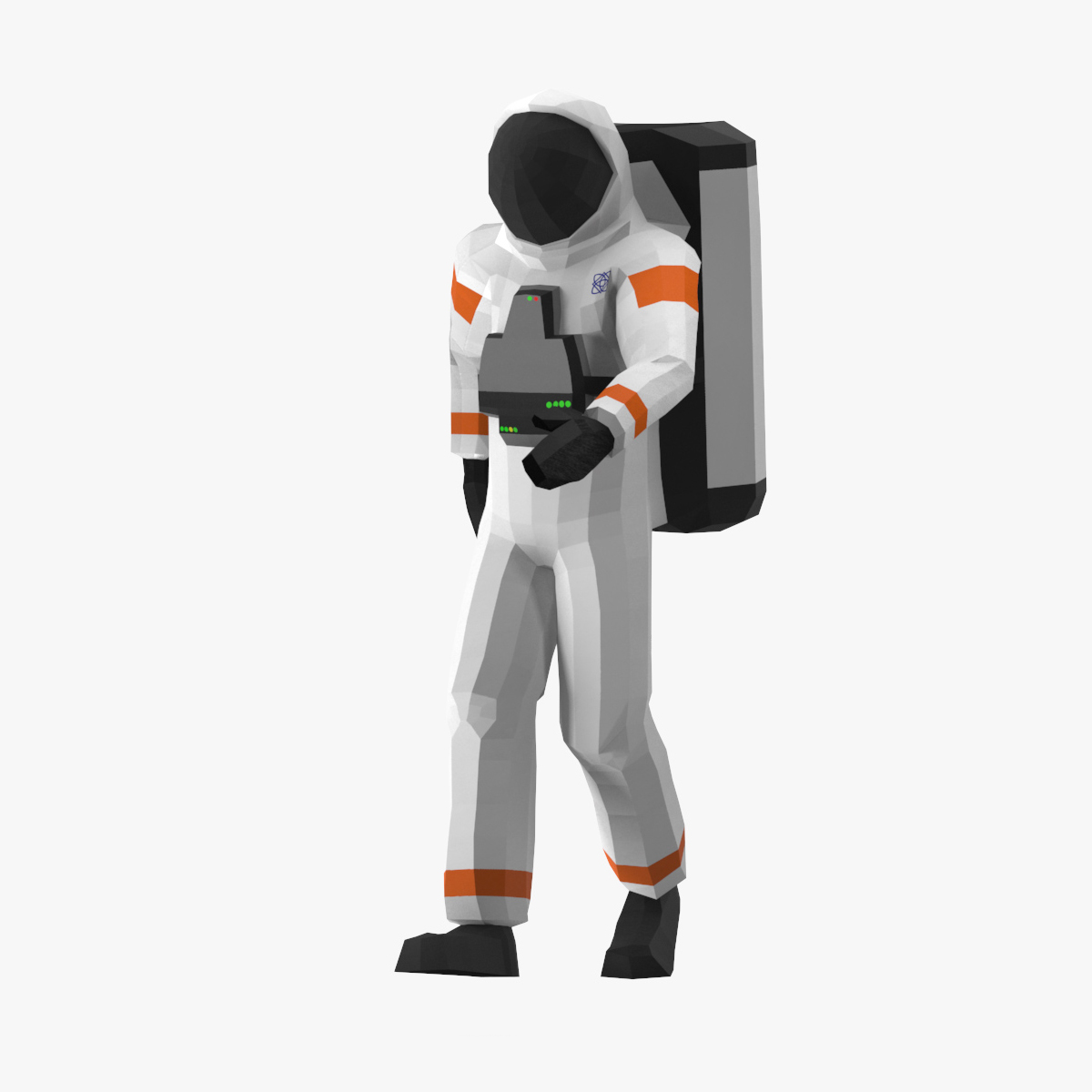 Astronaut Low Poly Rigged for Maya 3D model