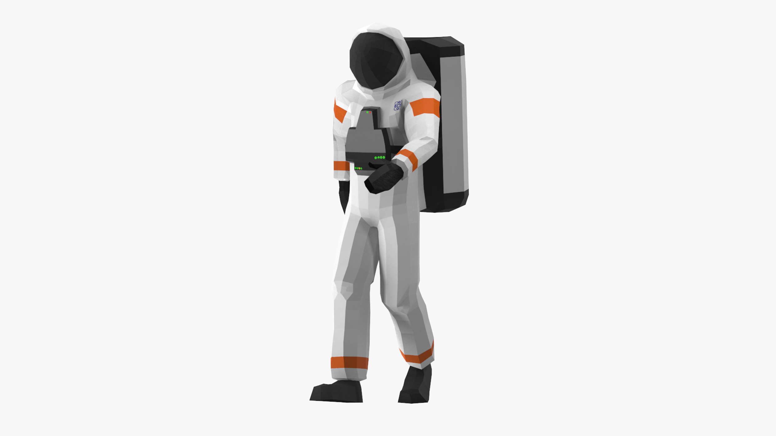 Astronaut Low Poly Rigged for Maya 3D model