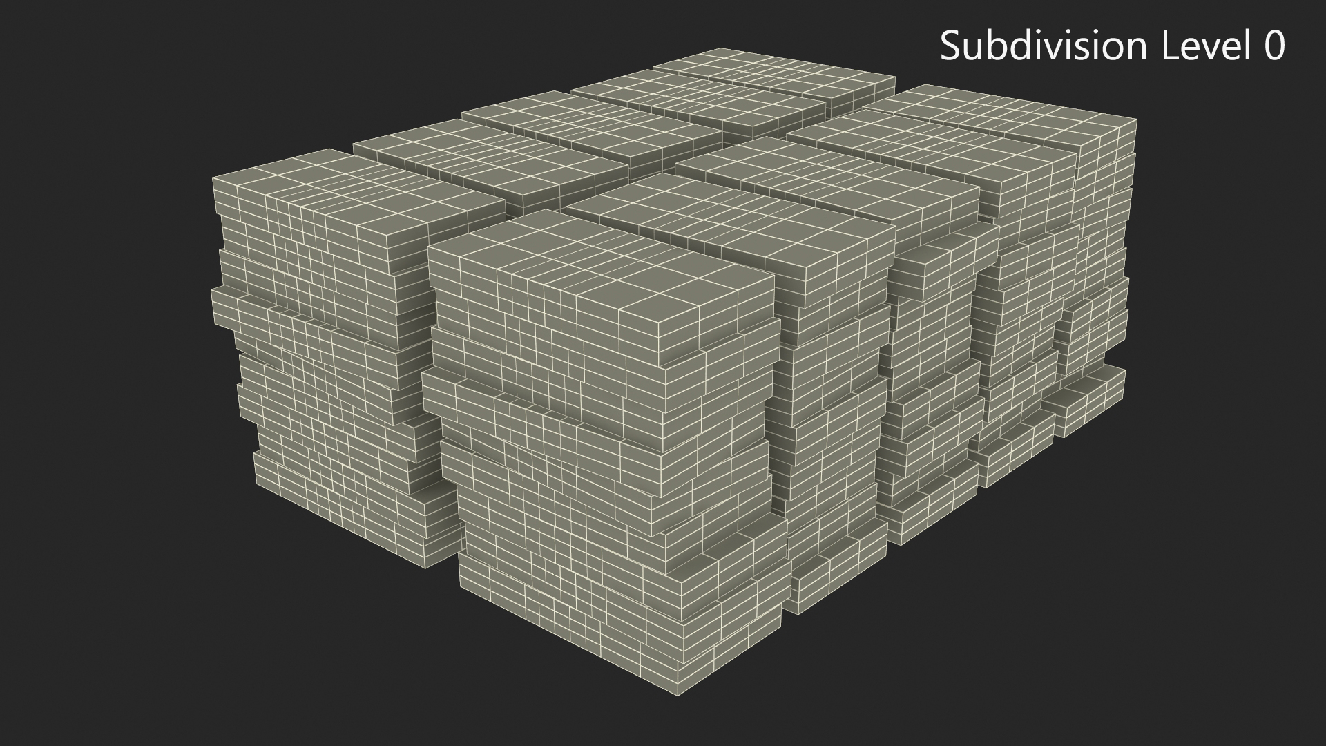 British Currency 50 Pounds Banknotes Stack 3D