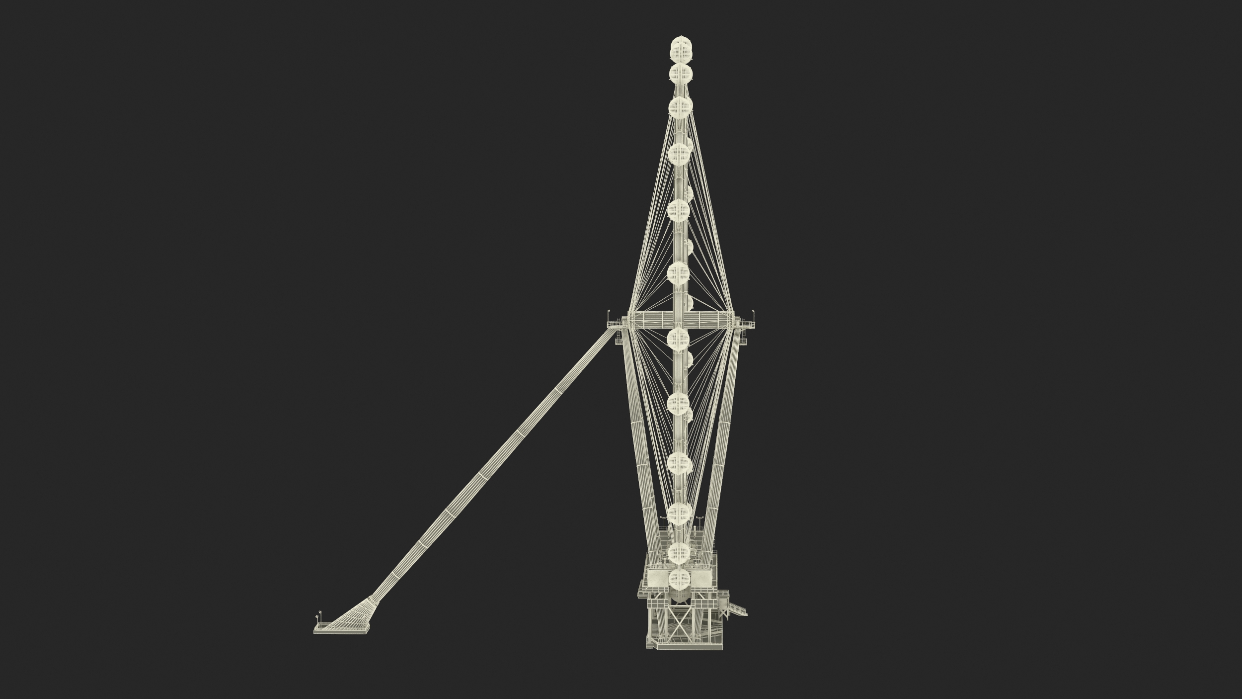 High Roller Ferris Wheel 3D model