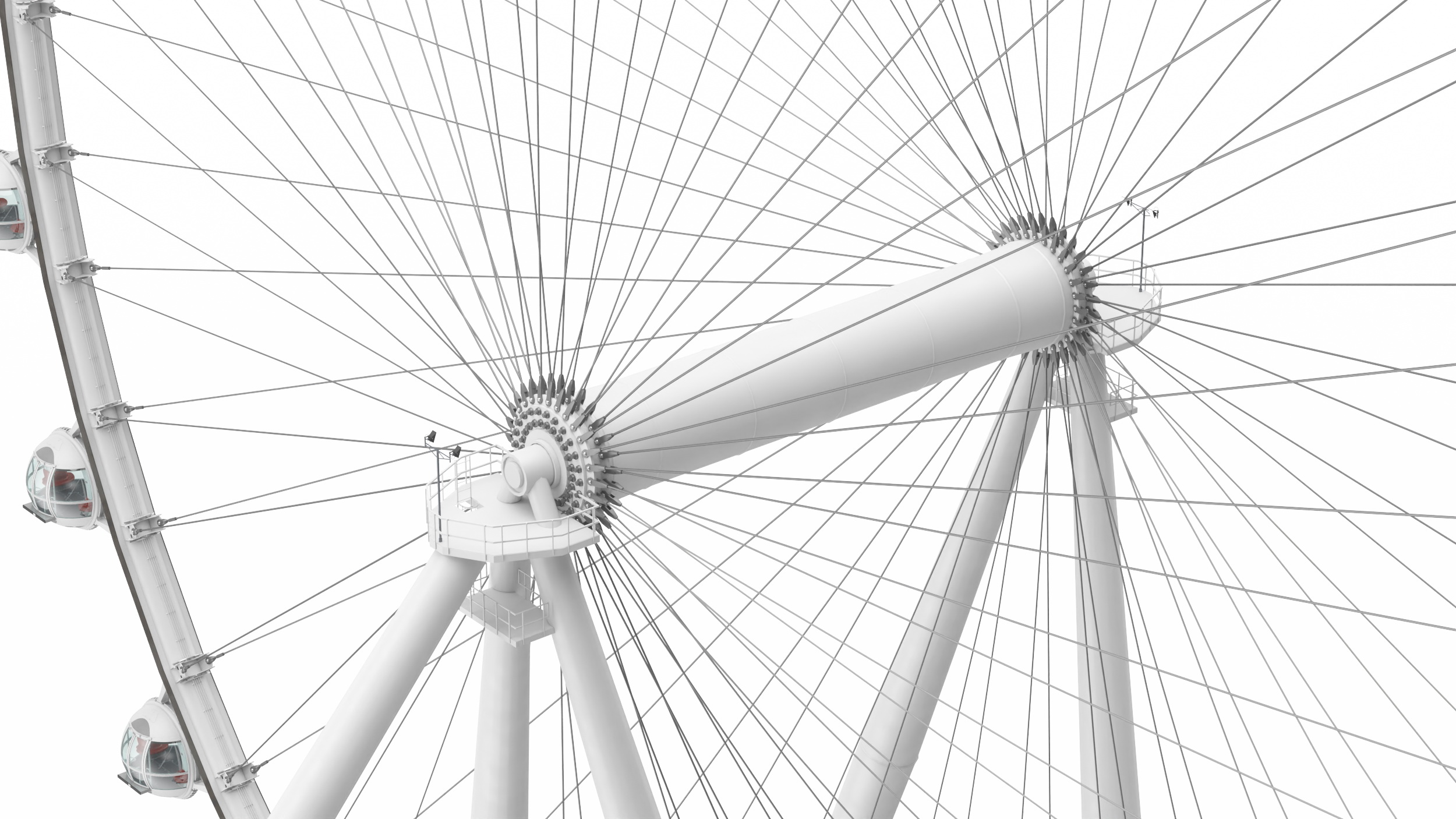 High Roller Ferris Wheel 3D model