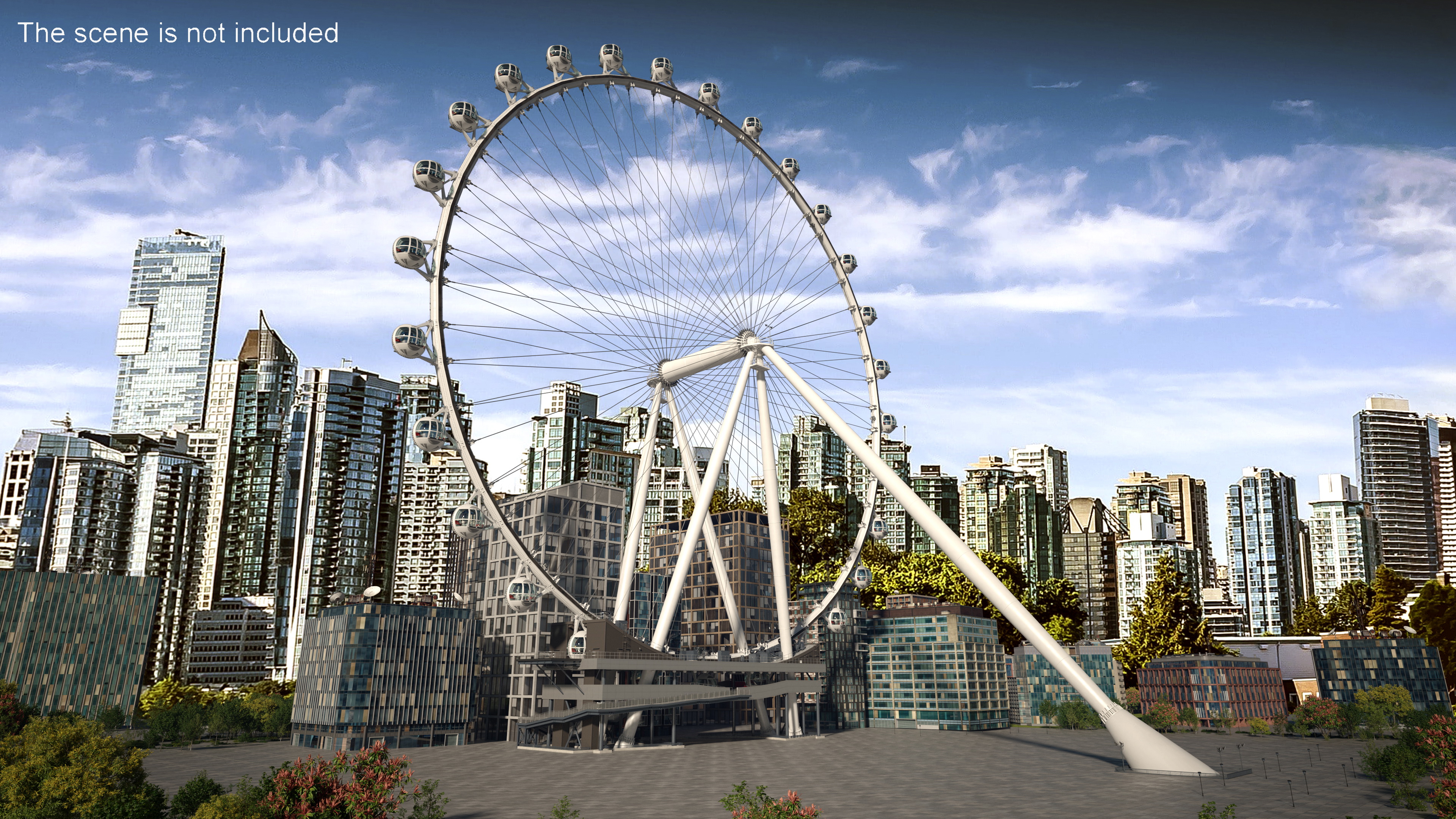 High Roller Ferris Wheel 3D model