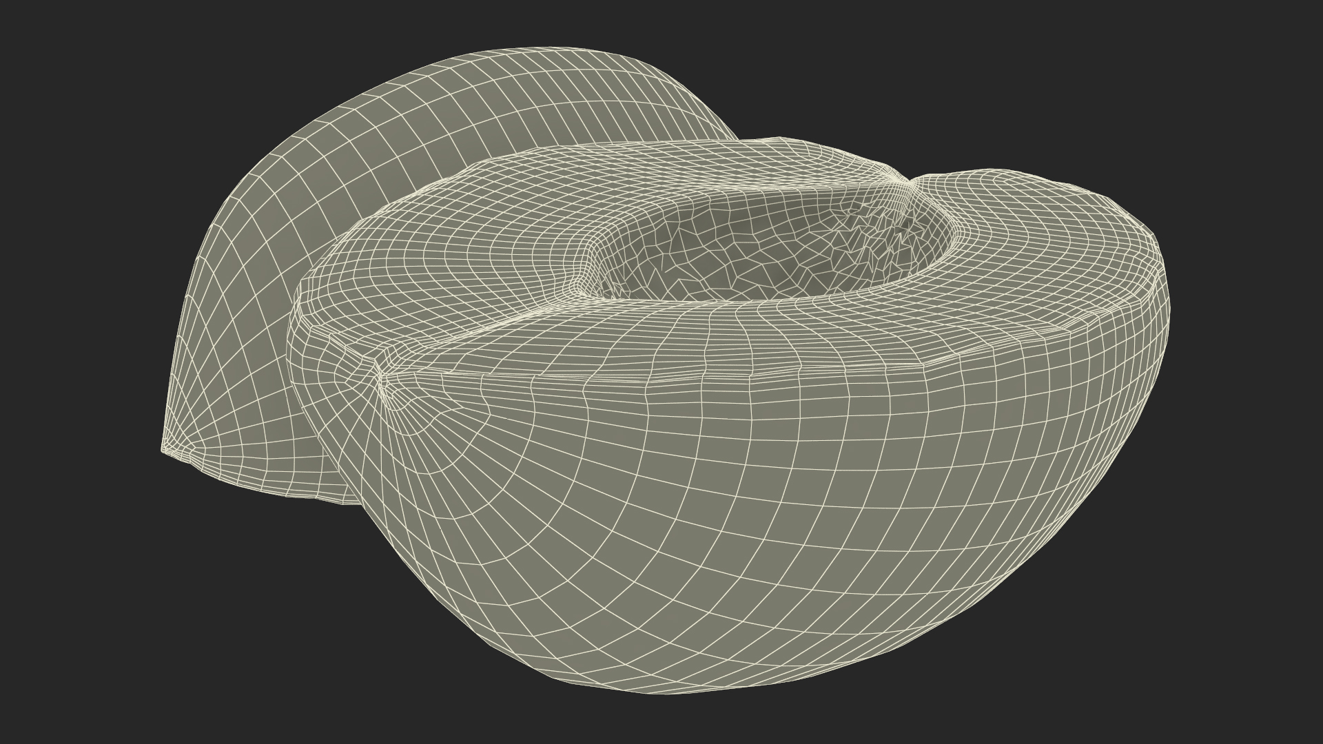 3D Half Apricot with Fruit Core model