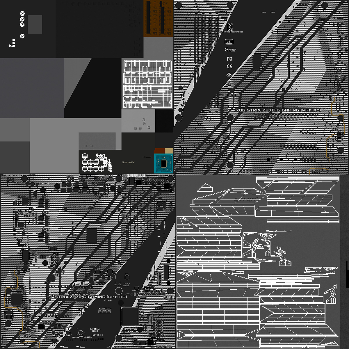 Motherboard Power Radiators 3D