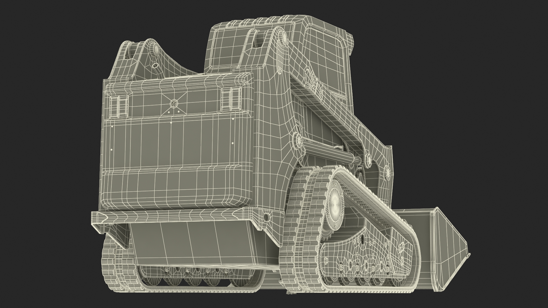 3D Compact Track Loader Bobcat Rigged for Cinema 4D model