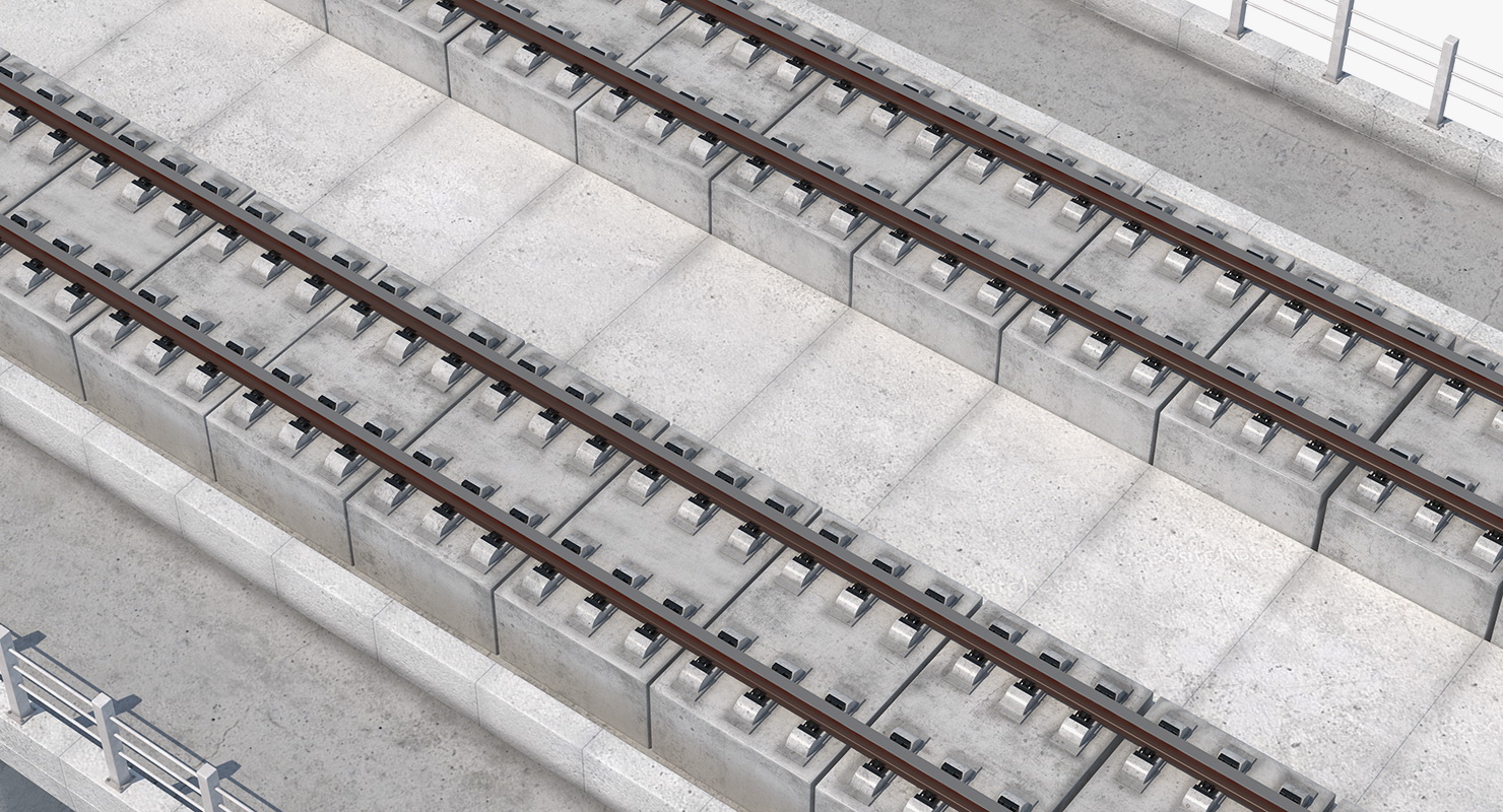 Rail Bridge Section 3D model