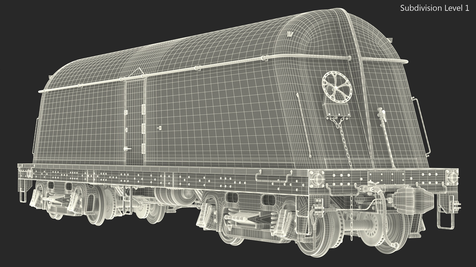 Milk Tank Railroad Car 3D