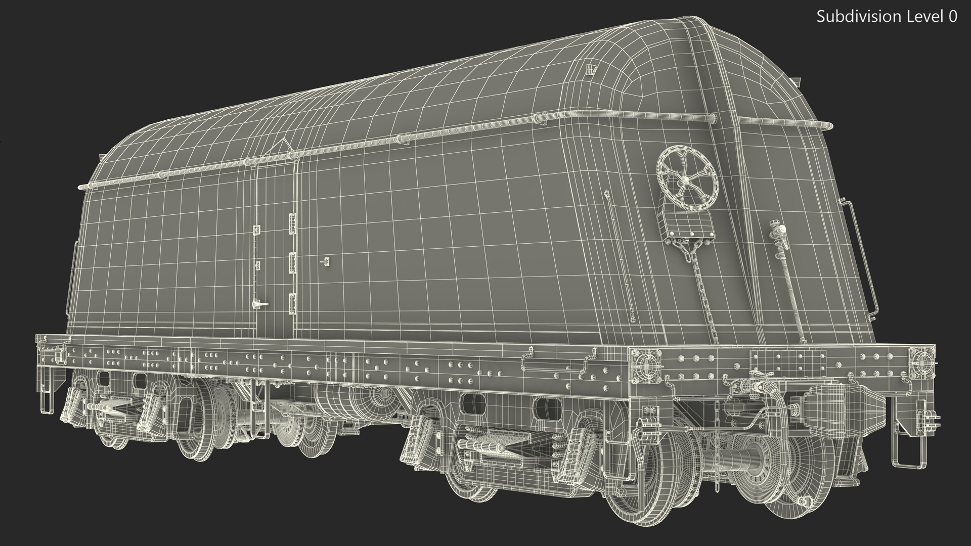 Milk Tank Railroad Car 3D