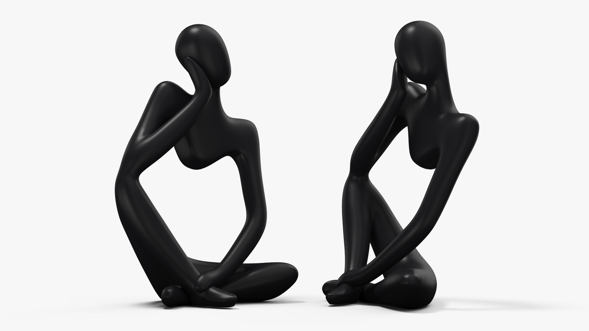 Abstract Human Figure Black 3D