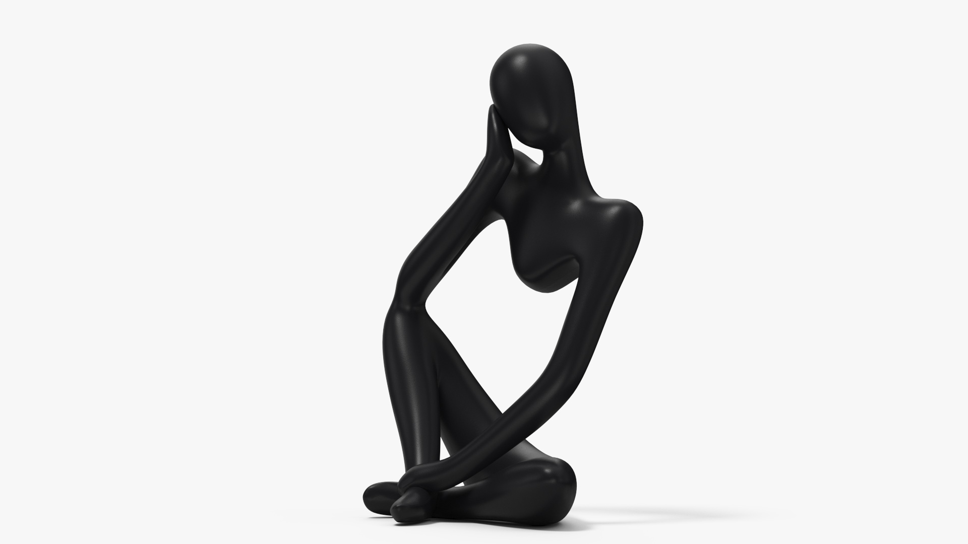 Abstract Human Figure Black 3D