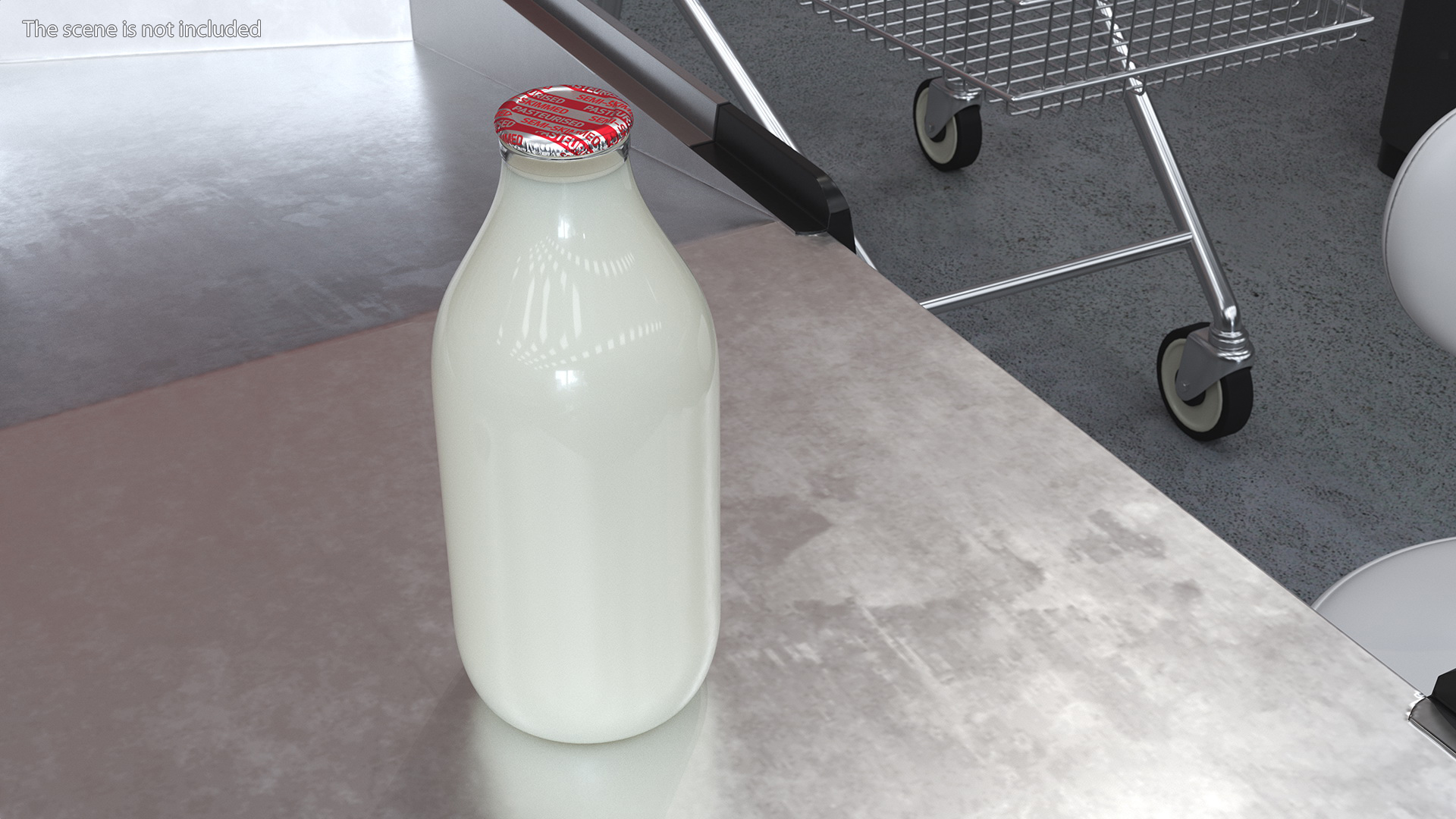 3D Semi-Skimmed Milk Bottles with Foil Top in Carrying Case